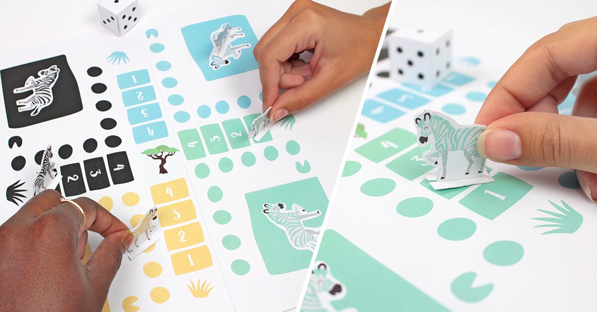 Spiel kleine Zebras DIY