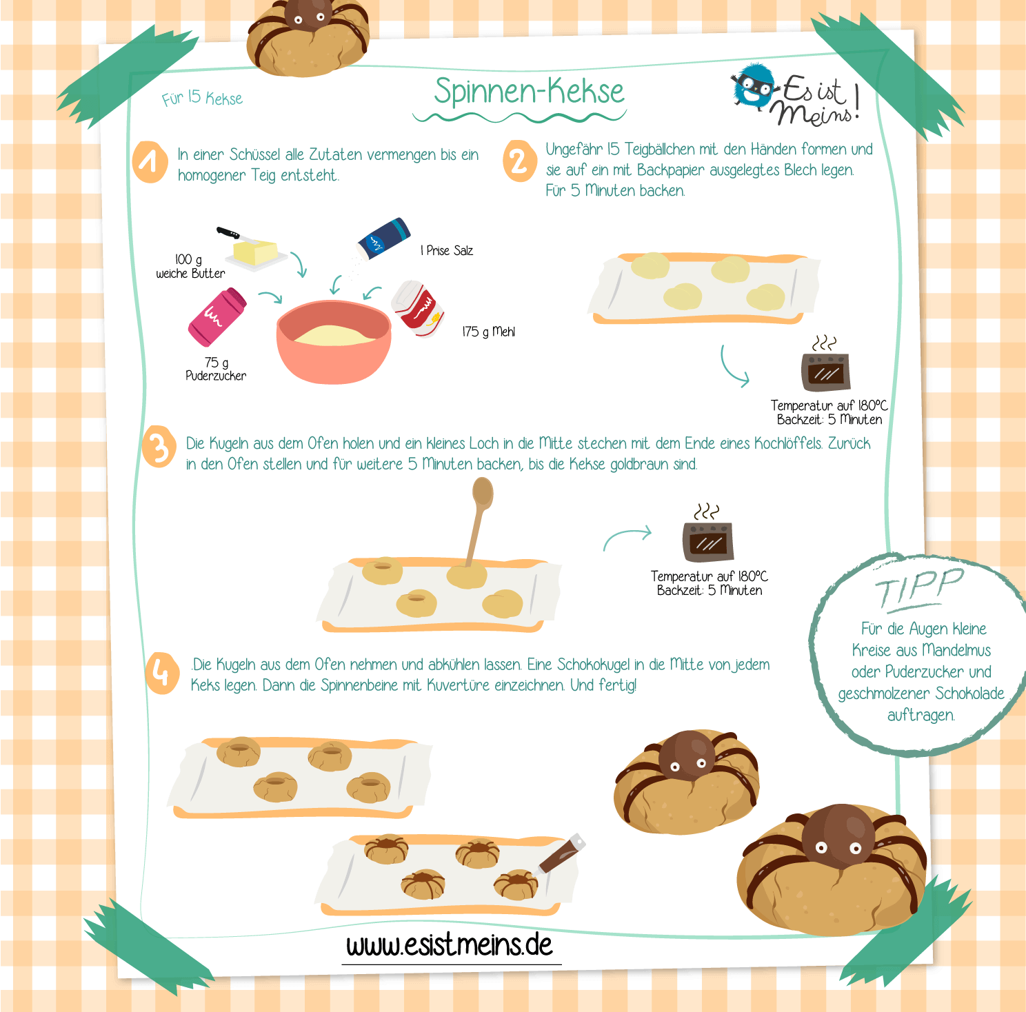 Schaurig-schöne Spinnencookies!