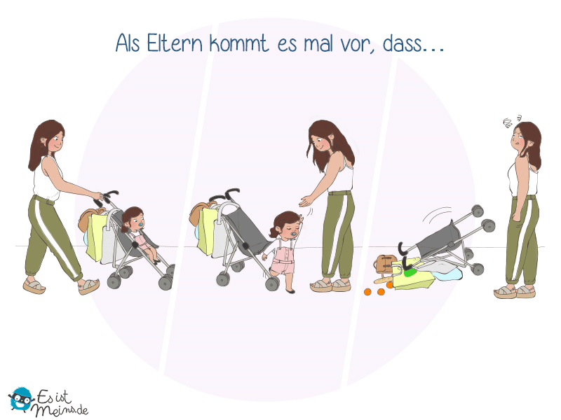 Wenn der Kinderwagen aus dem Gleichgewicht kommt...