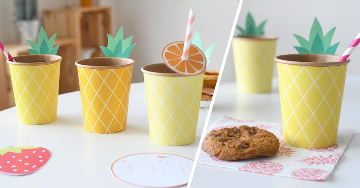 Ananas-Becher | DIY-Bastelideen EsIstMeins