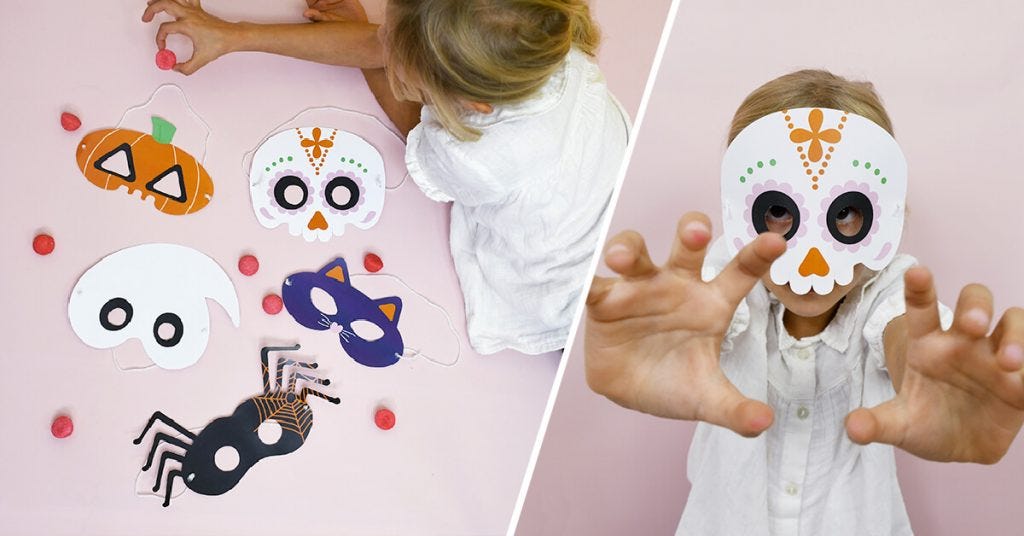 Druckbare Halloween Maske DIYBastelideen EsIstMeins