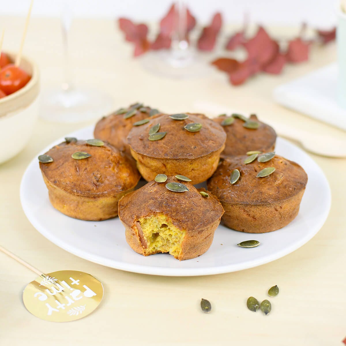 Entdecken Sie wie Sie mit der ganzen Familie Kürbismuffins backen können, um Ihren Kindern einen Aperitif oder eine ausgewogene Vorspeise anzubieten.