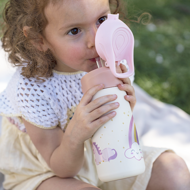 Personalisierte Kinder Trinkflasche Personalisierte Kinder-Trinkflasche Mit Strohhalm – 725 Ml, Klar, Mit Namen