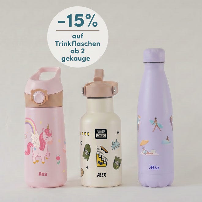 Personalisierte Kindertrinkflasche
